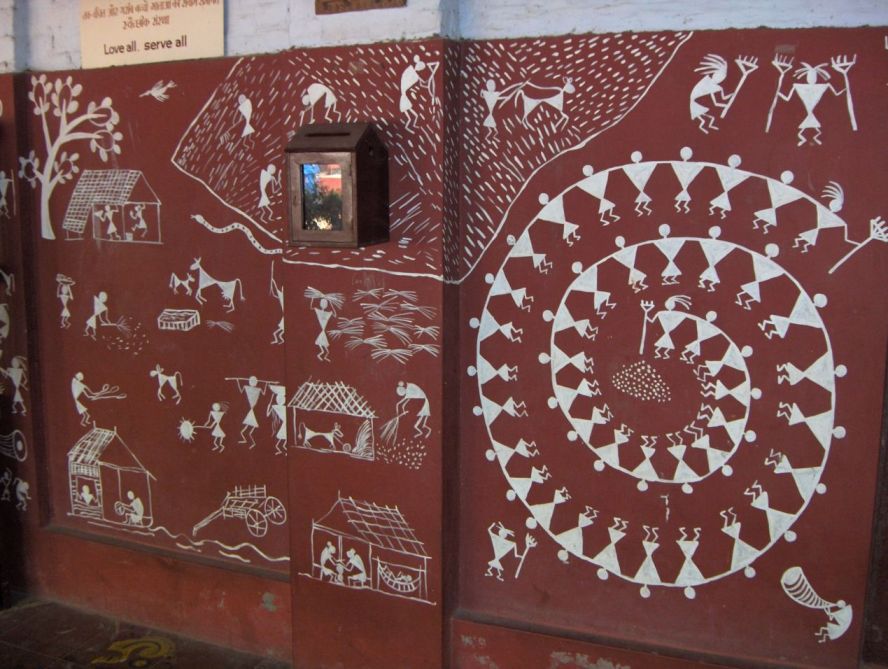 Warli art from Maharashtra.