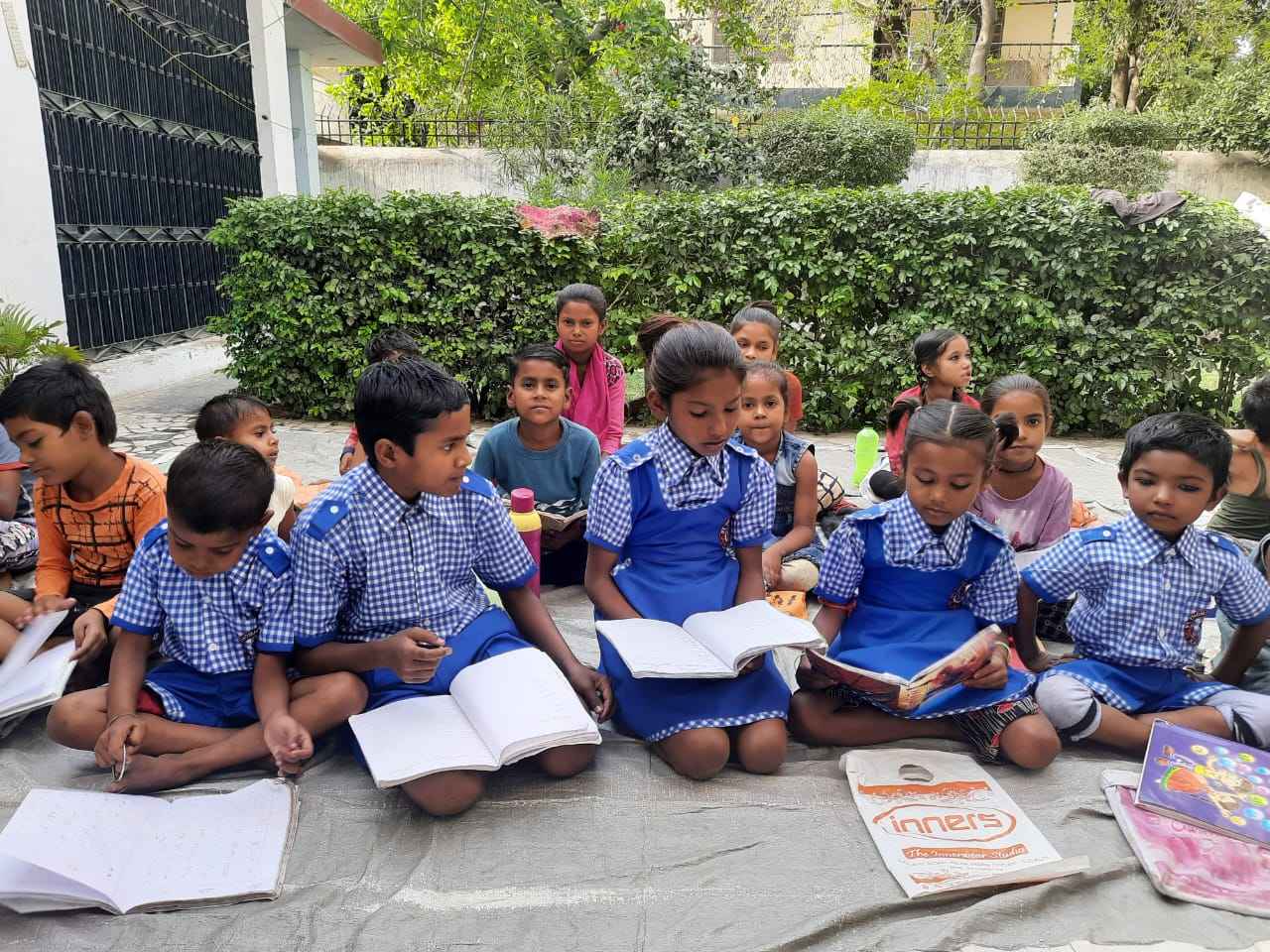 While most children in Gurukulam are from the nearby slums, children who attend regular school are welcome