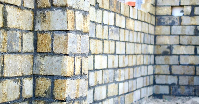 The bricks are carbon negative and made up of agricultural residue and industrial by-products