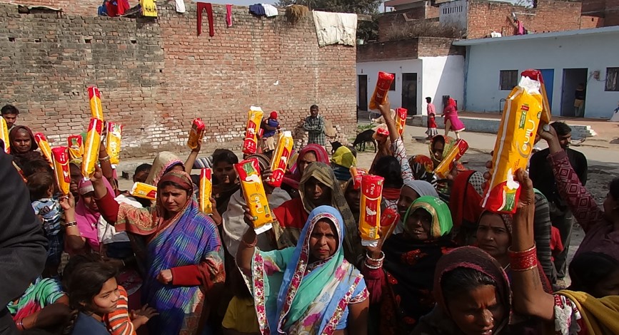 Women given sanitary pads as incentive for waste segregation