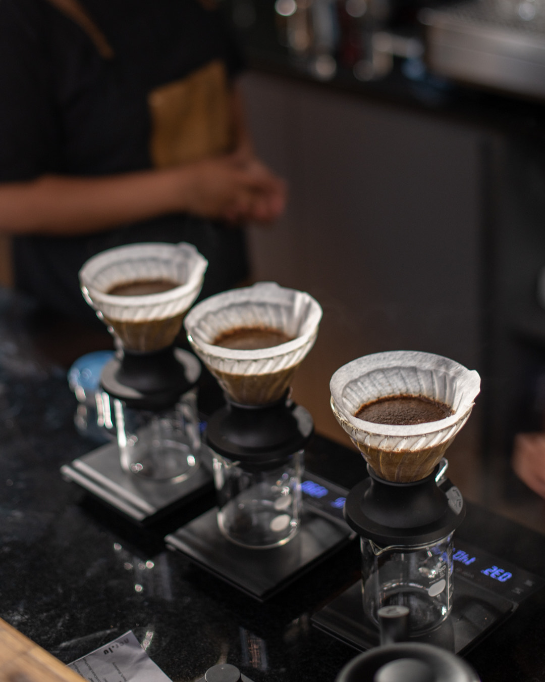 How coffee is brewed in Nerlu Cafe.