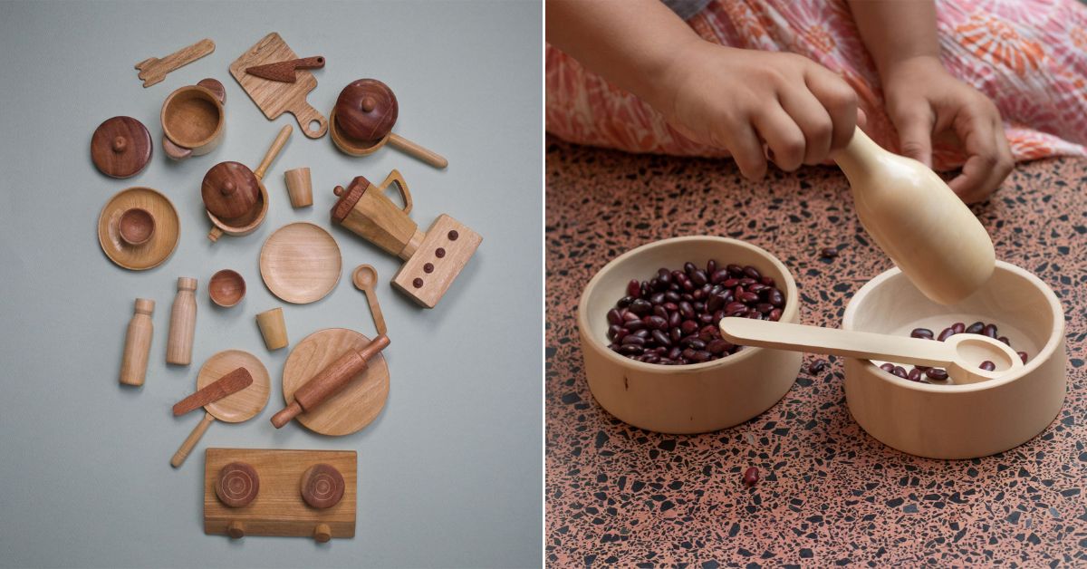 This kitchen set is part of Toy Trunk's eco-friendly toys collection