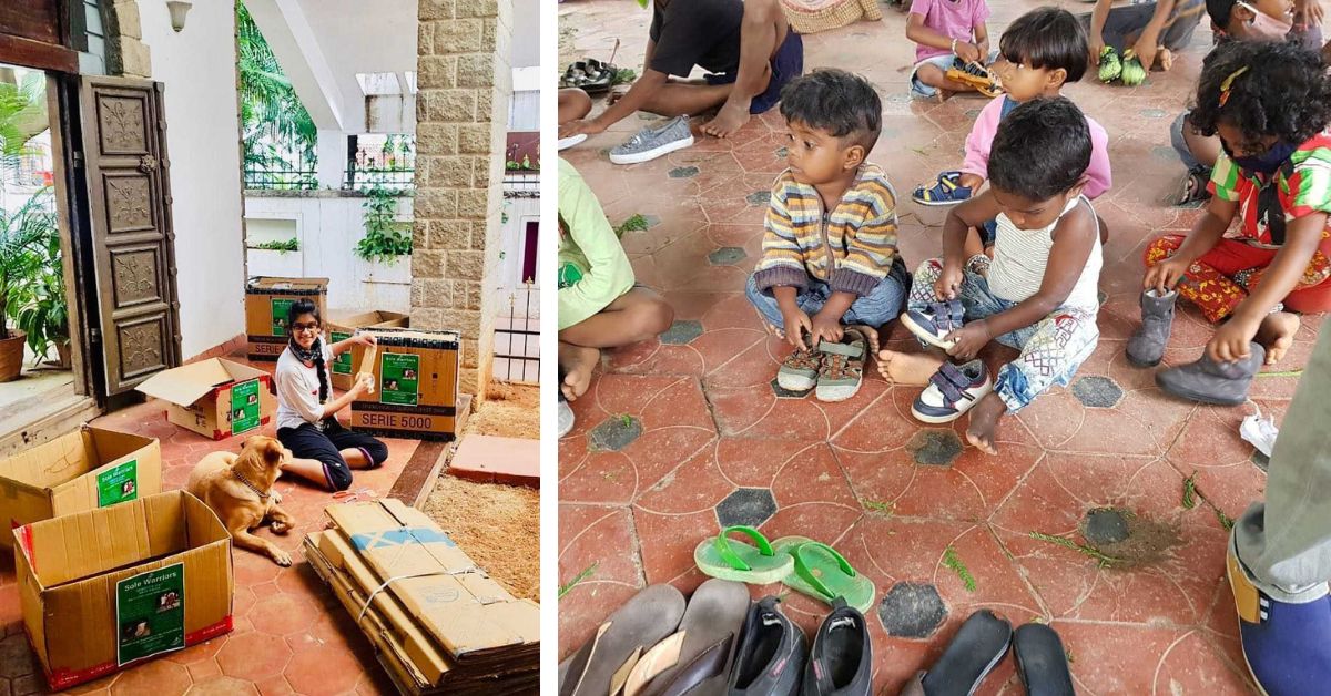 Sia runs ‘Sole Warriors’, which upcycles used footwear and donates them to the needy