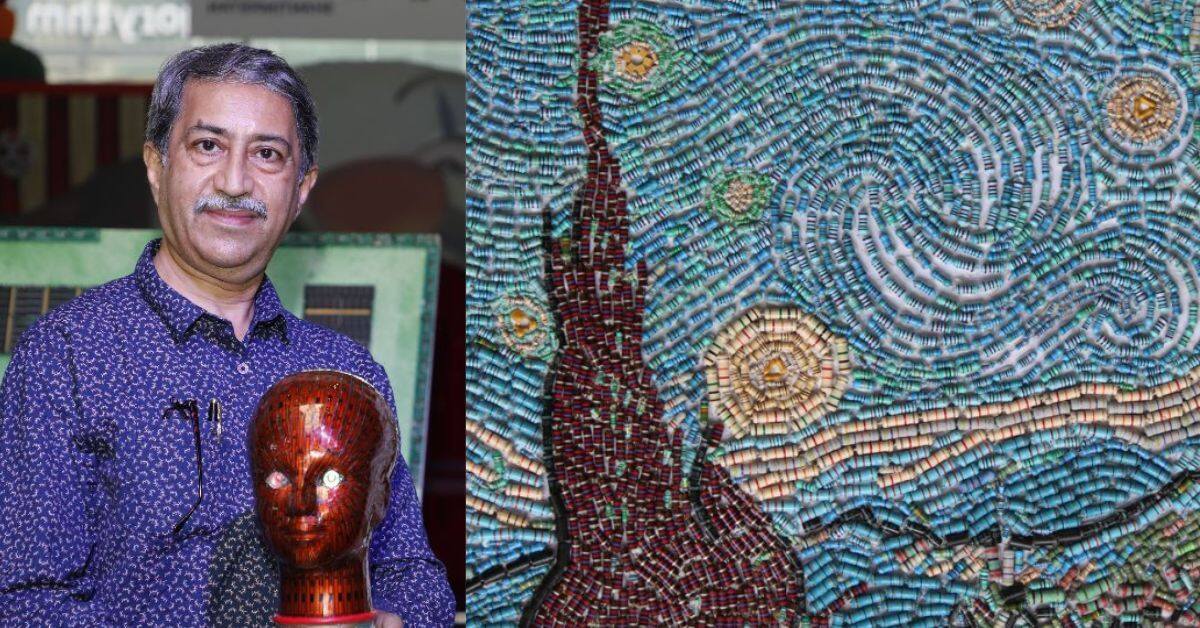 60-YO Turns 200 KG of E-Waste Into Stunning Works of Art; Sells Across the World