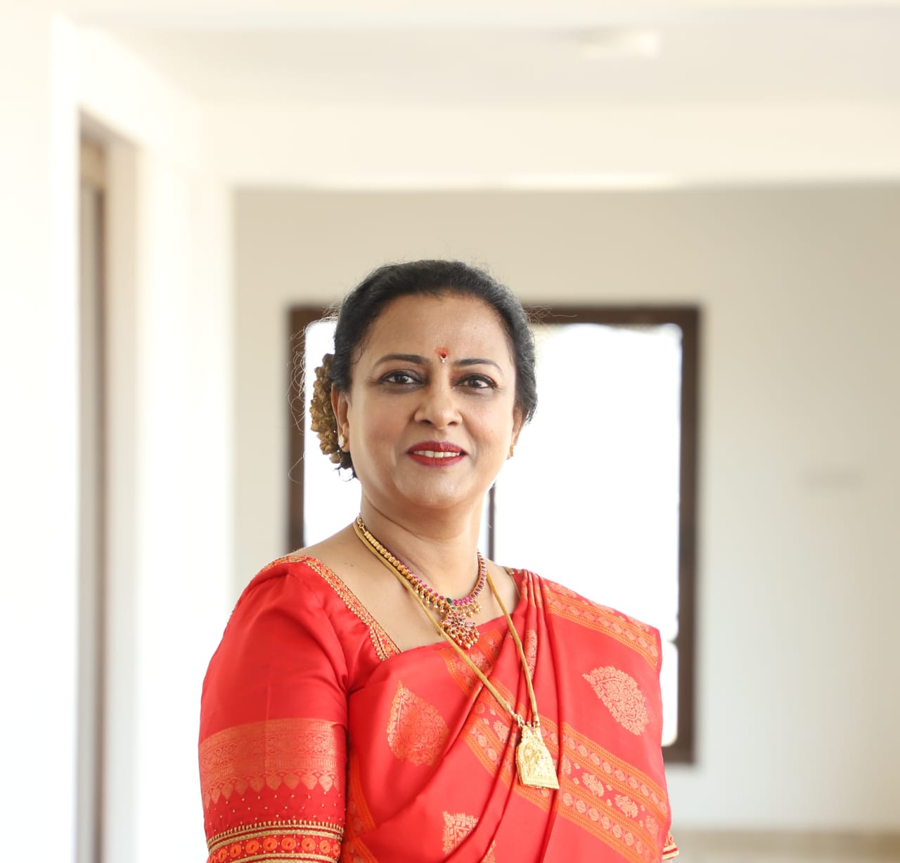 Arati Hiremath, the founder of Artikrafts, a kasuti embroidery brand