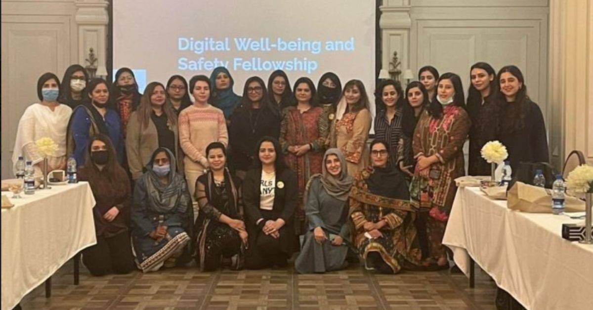 women entrepreneurs at the digital wellbeing and safety fellowship workshop in pakistan 
