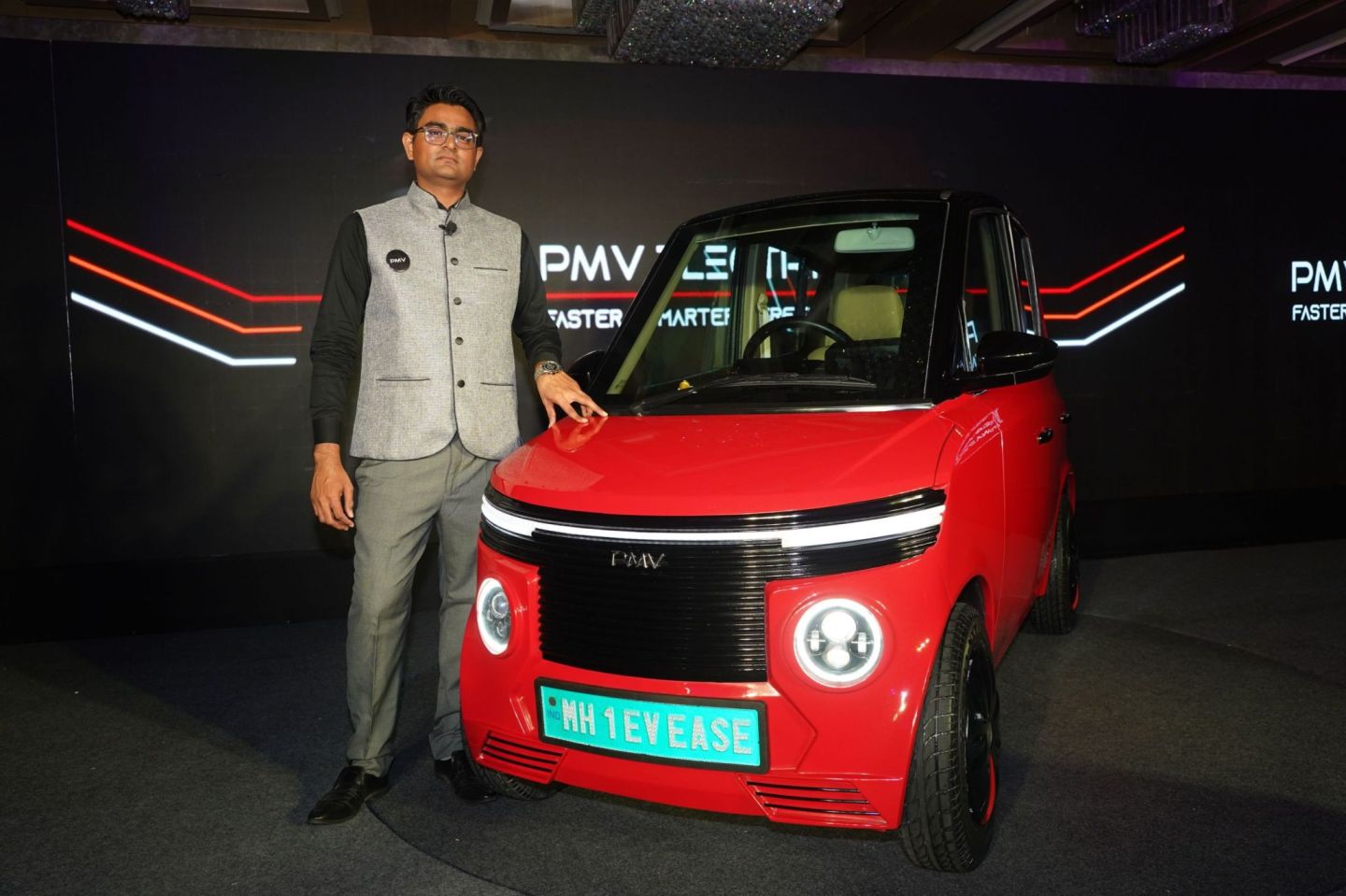 Kalpit Patel with EaS-E, India's first electric microcar