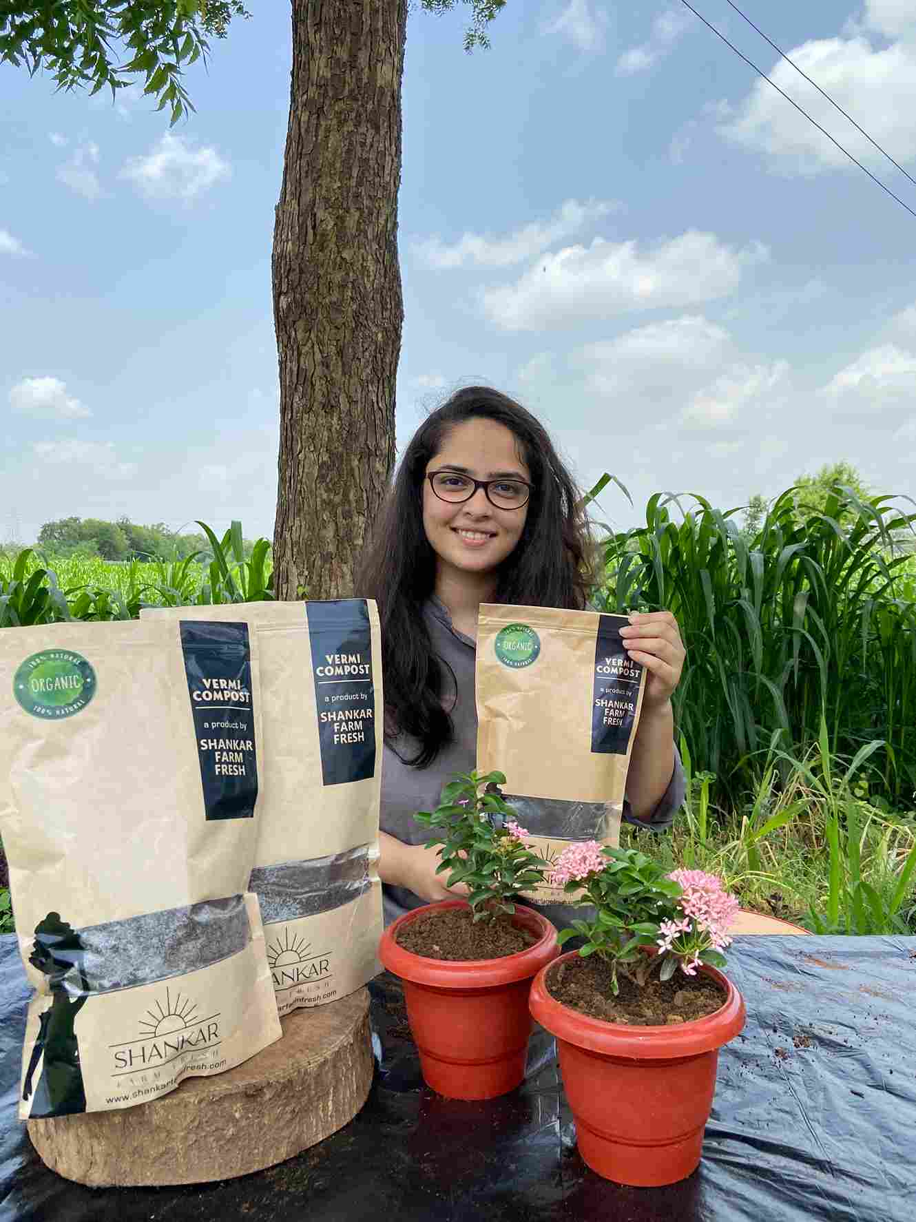 Kalyani Pandya with the range of organic products that are sold through the brand
