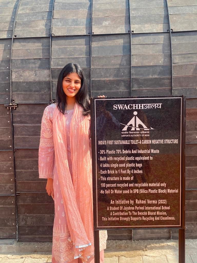 India's first sustainable carbon-negative toilet built by Ruhani Verma