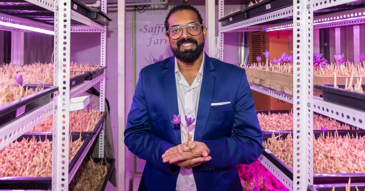 pune resident shailesh modak grows saffron in shipping containers using hydroponics 
