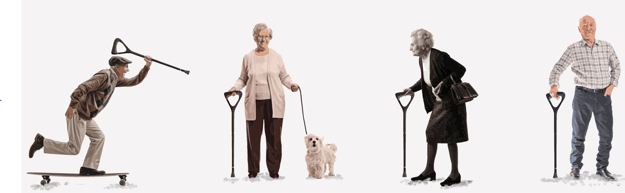 Smart cane for the elderly 