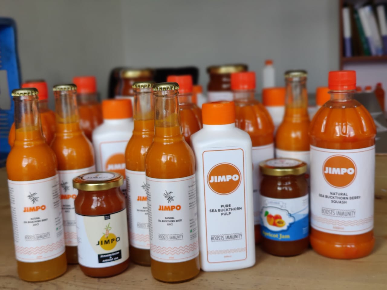 Among Jimpo's range of products are jams, juices and pulps that all have sea buckthorn as the hero ingredient