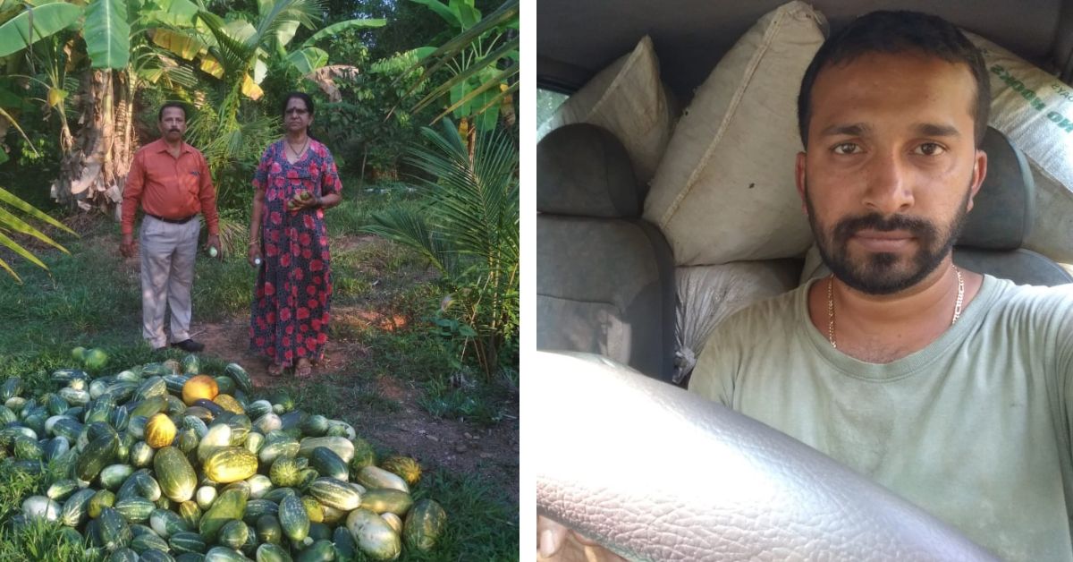 Chethan along with his family personally harvest, sort, and pack the produce. At times, he even carries the boxes for transportation.