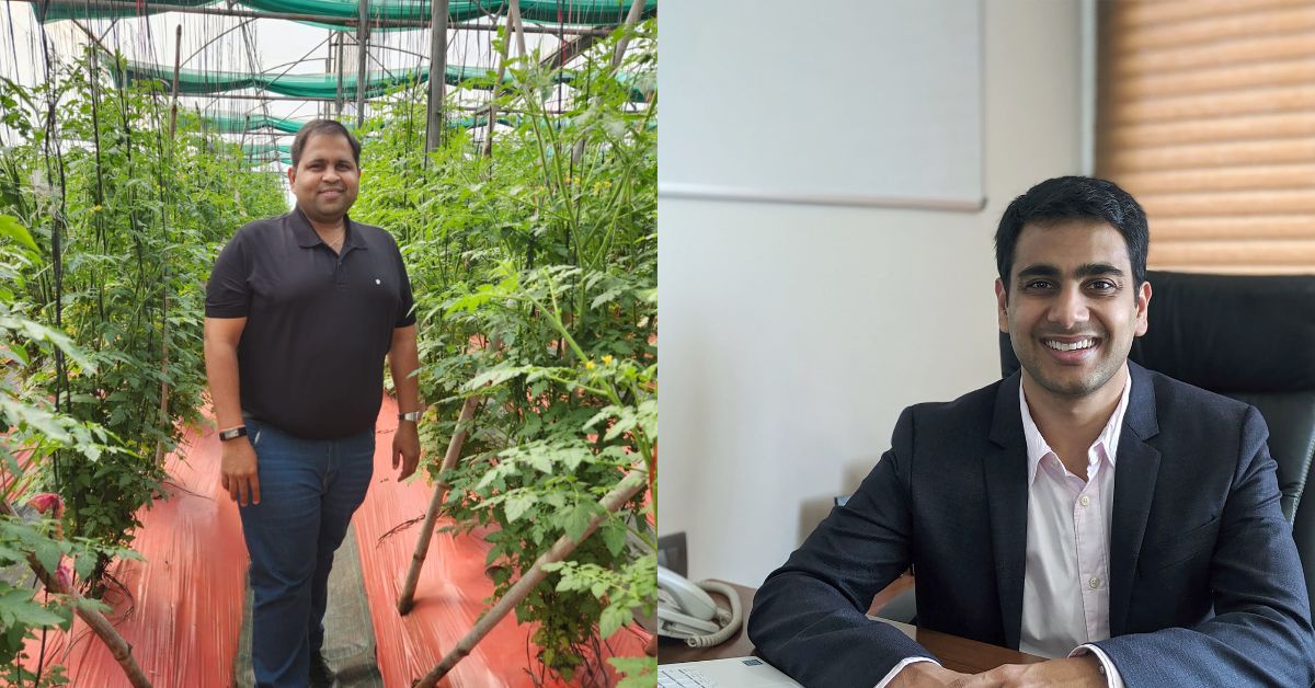 The brothers Saurabh (left) and Akshay launched the agri-tech company to help farmers increase crop yield. 