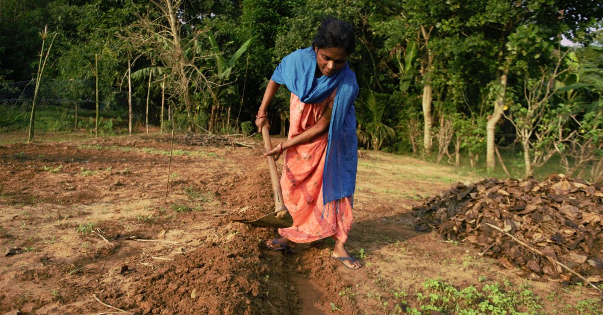 At a tender age, she started working on the farm along with her father.