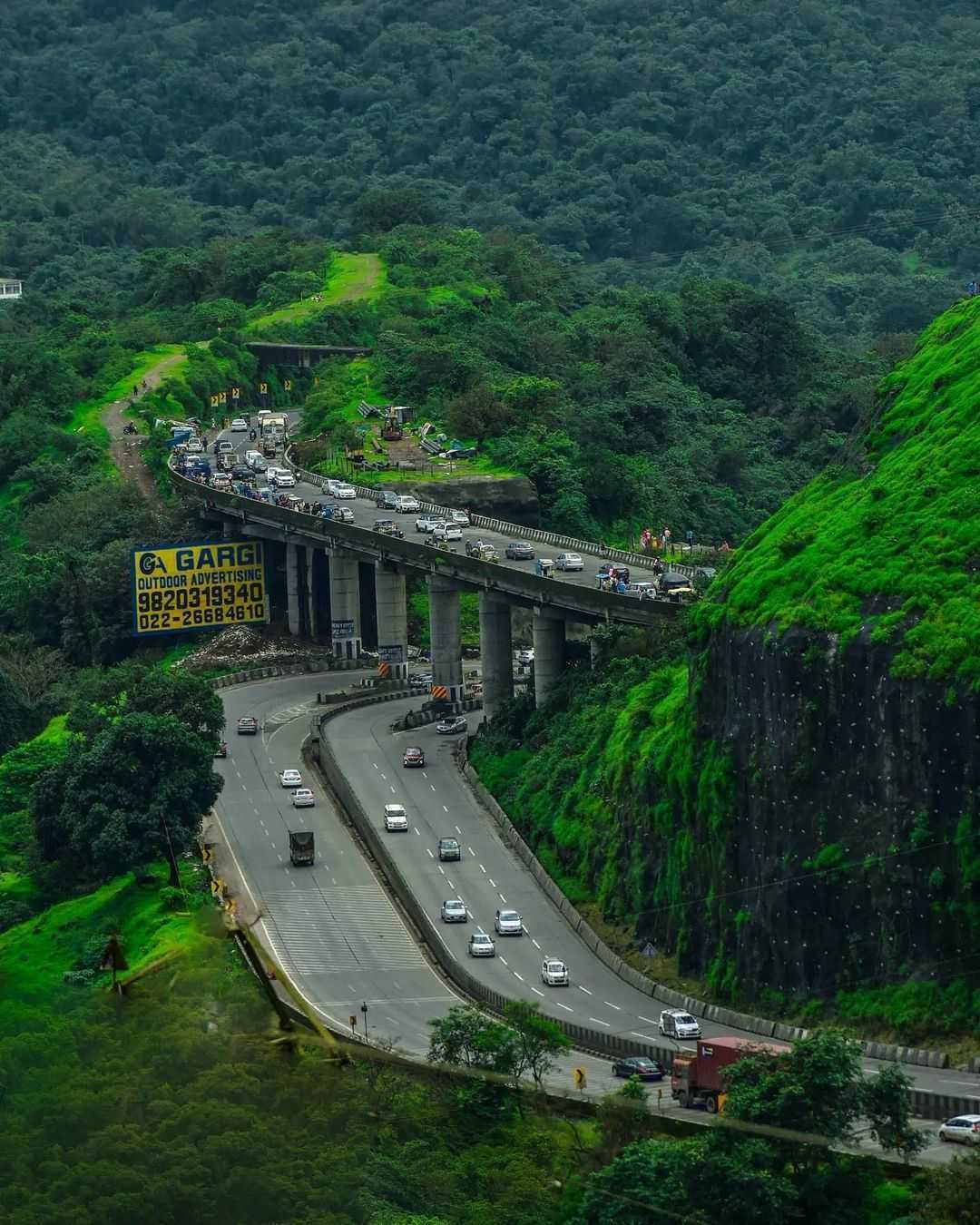 The drive through the Mumbai Pune Expressway is picturesque and gives a peek into the glorious Sahyadris