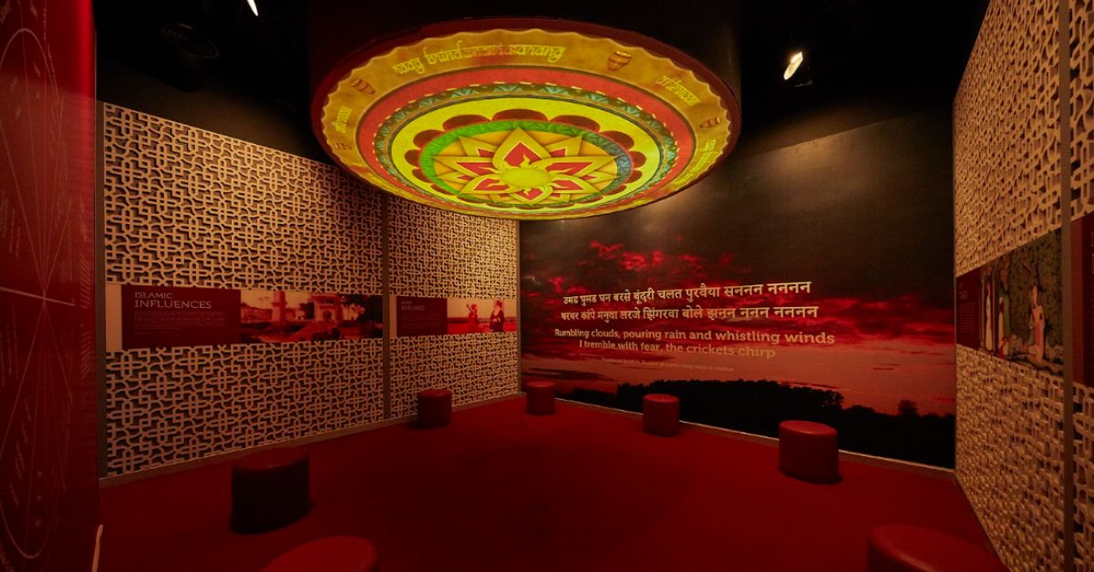 the enclosure titled ‘Samay Chakra’, which depicts the time of day or season allotted to various ragas in Hindustani music. 