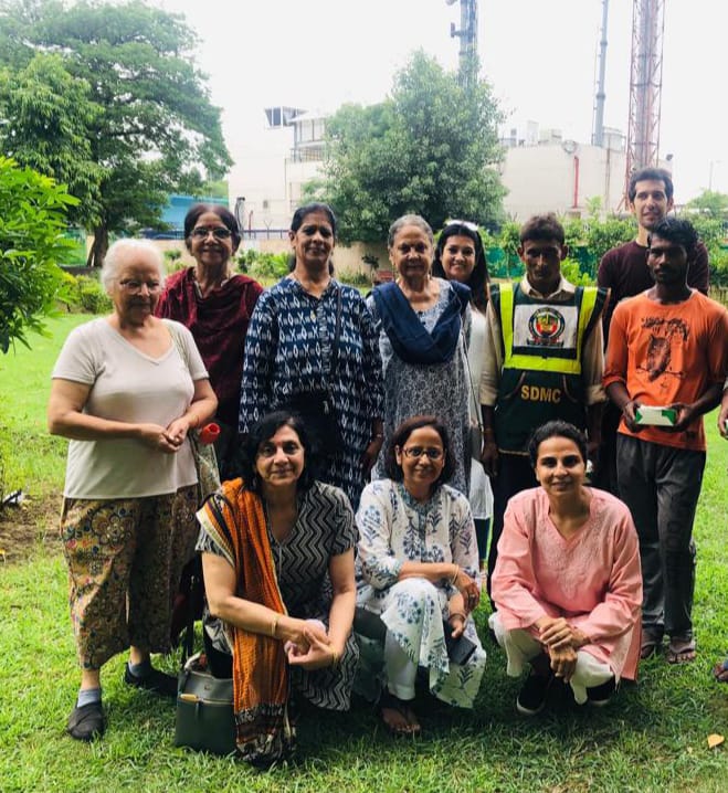 Residents of Sarva Priya Vihar, New Delhi