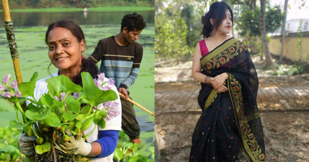 How an Engineer in Jharkhand Makes Sarees With Water Hyacinths, the ‘Terror of Bengal’