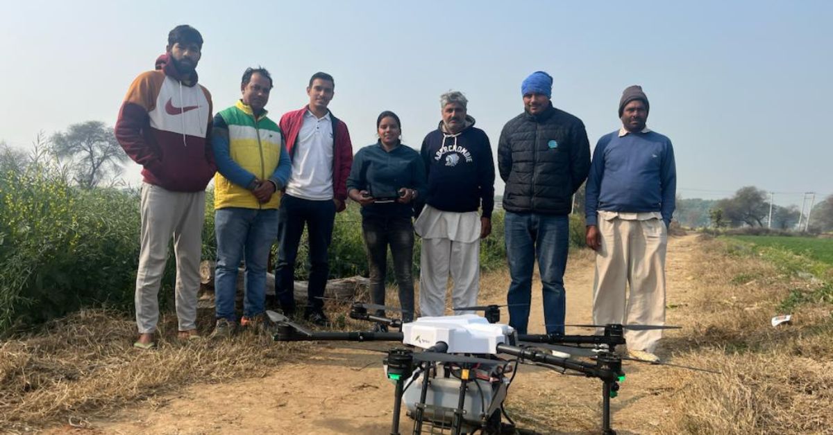 Nisha has reached out to more than 1,000 farmers in the state explaining the advantages of drone farming. 