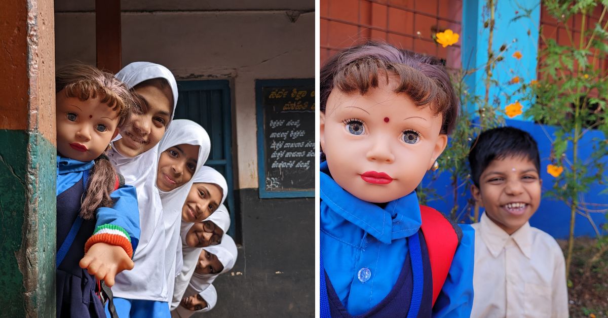 humanoid robot with children