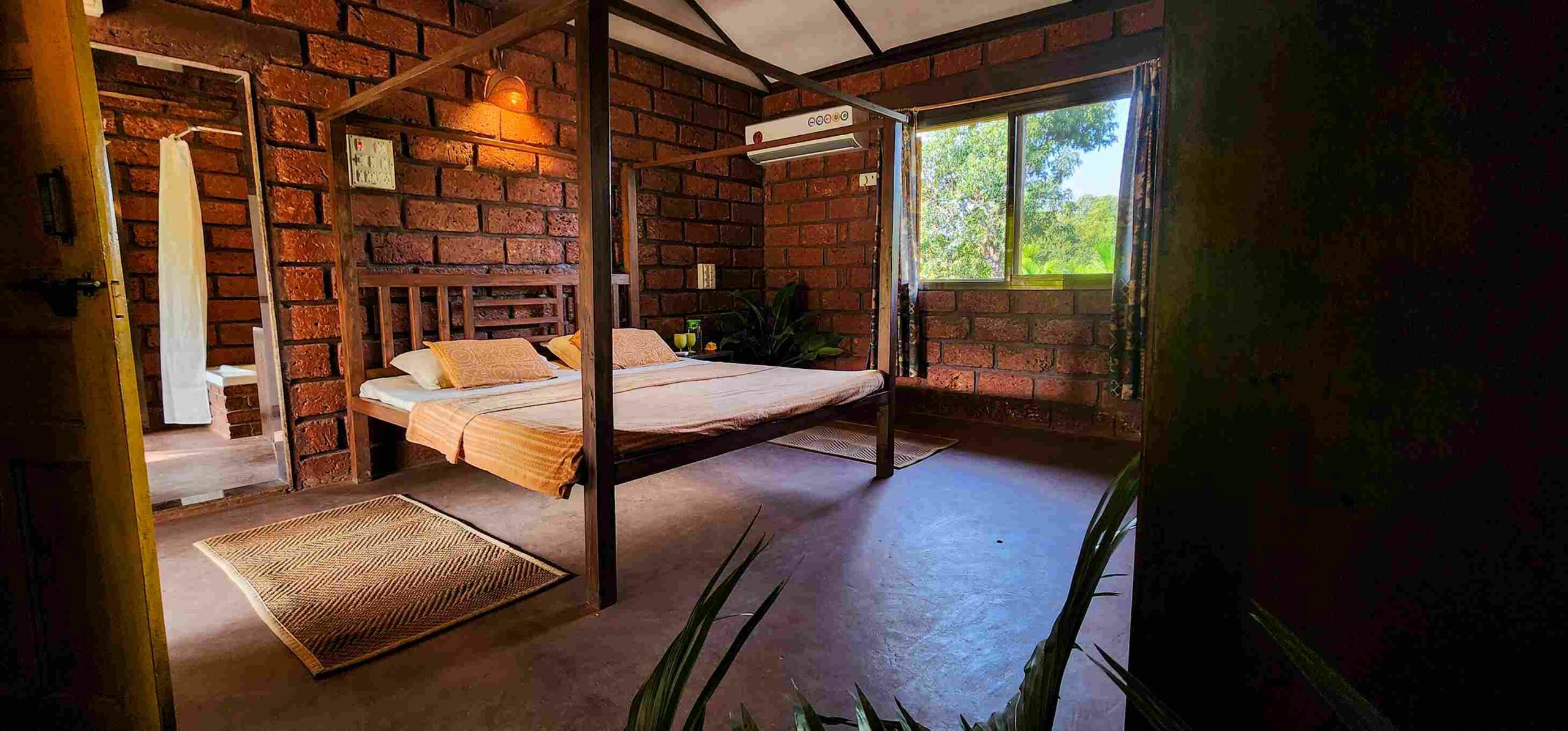 The rooms at Ayra Farms are well-ventilated and have a quaint vibe