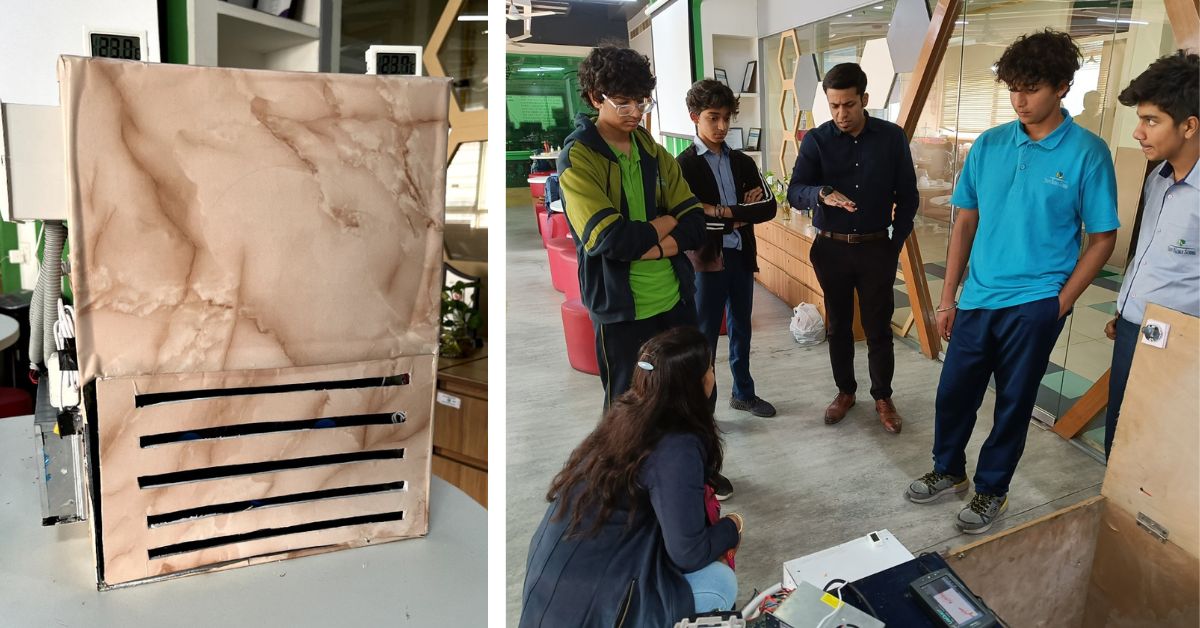 The students developed an eco-friendly, portable, and cost-effective device named Zephyrus, which functions as a cooler and a heater. 