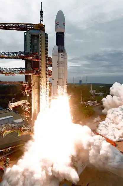 A file image of Chandrayaan 2 lift off