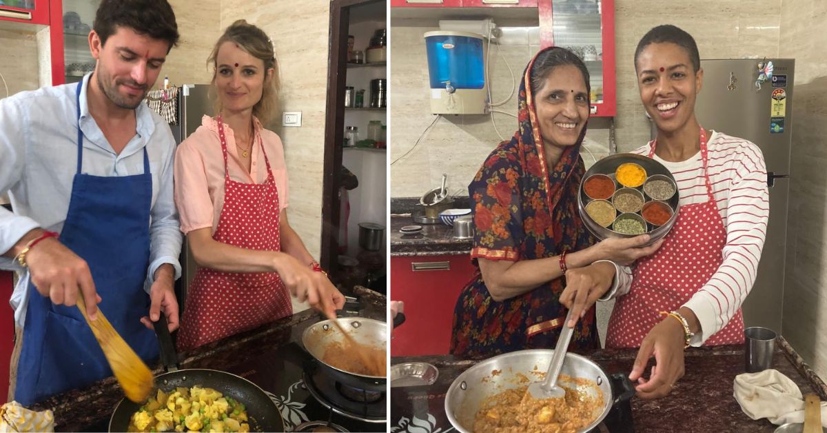 Shashi runs cooking classes to teach Indian cuisine to foreign tourists.