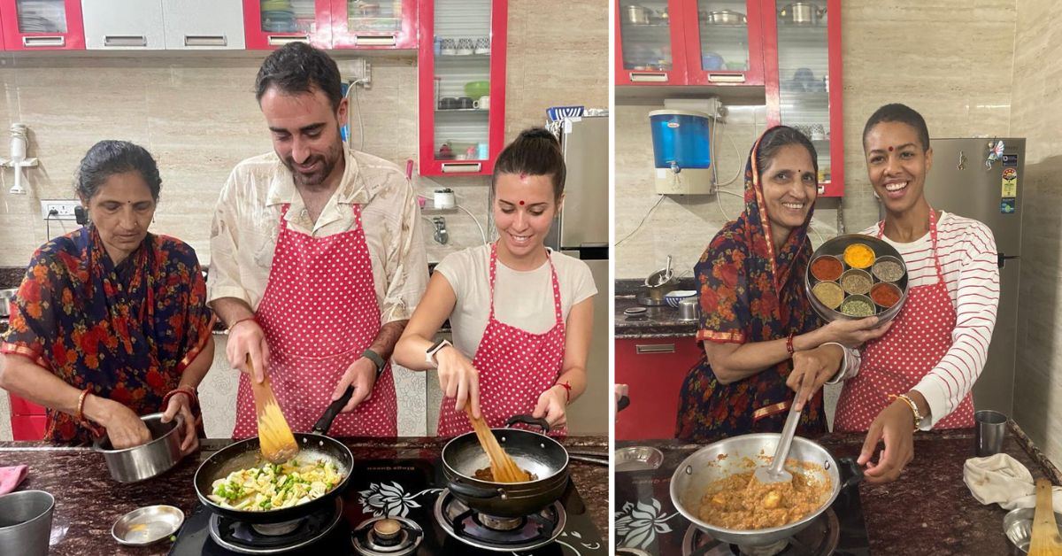 60-YO Teaches The Art of Indian Cooking to Tourists From Poland, Italy & Across the World