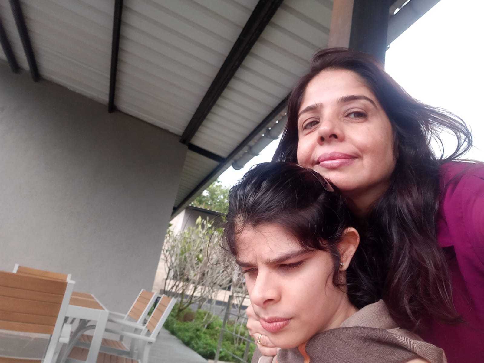 Sejal Shah with her daughter Viha who has multiple disabilities