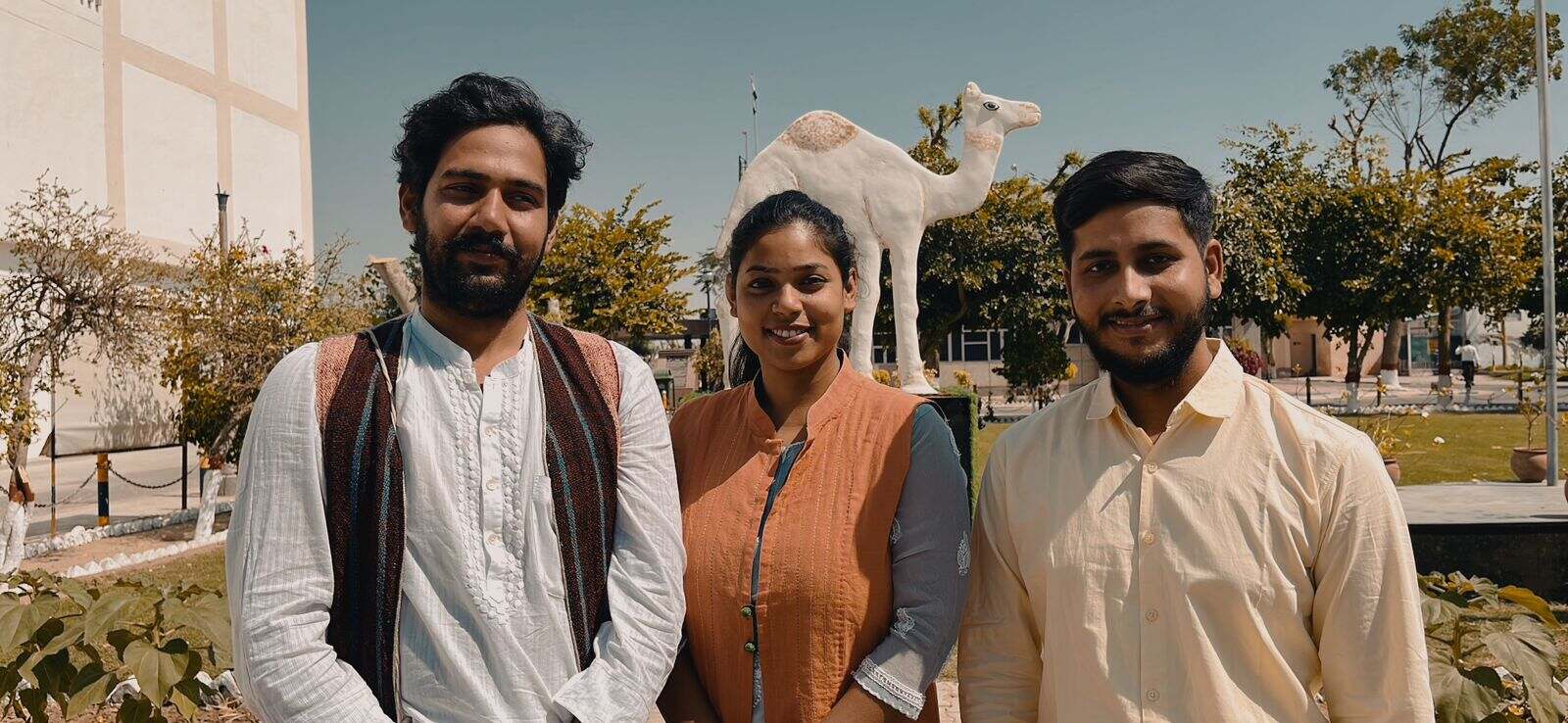 In 2022, Aakriti co-founded Bahula Naturals with Romal (Left) and Suraj Singh.