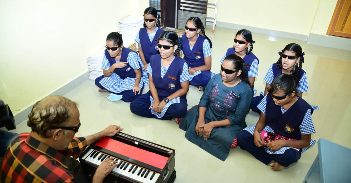 Besides following the Karnataka Board syllabus, the girls are also trained in music and sports. 