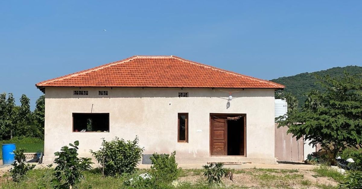 The couple stays in a limestone house that stays cool during the summers. 