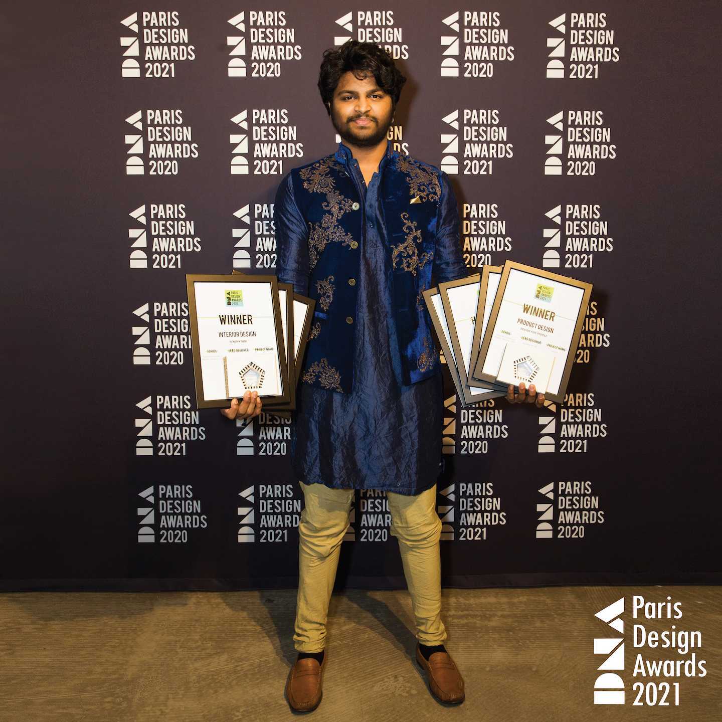 Siddharth's designs have been awarded at various national and international platforms