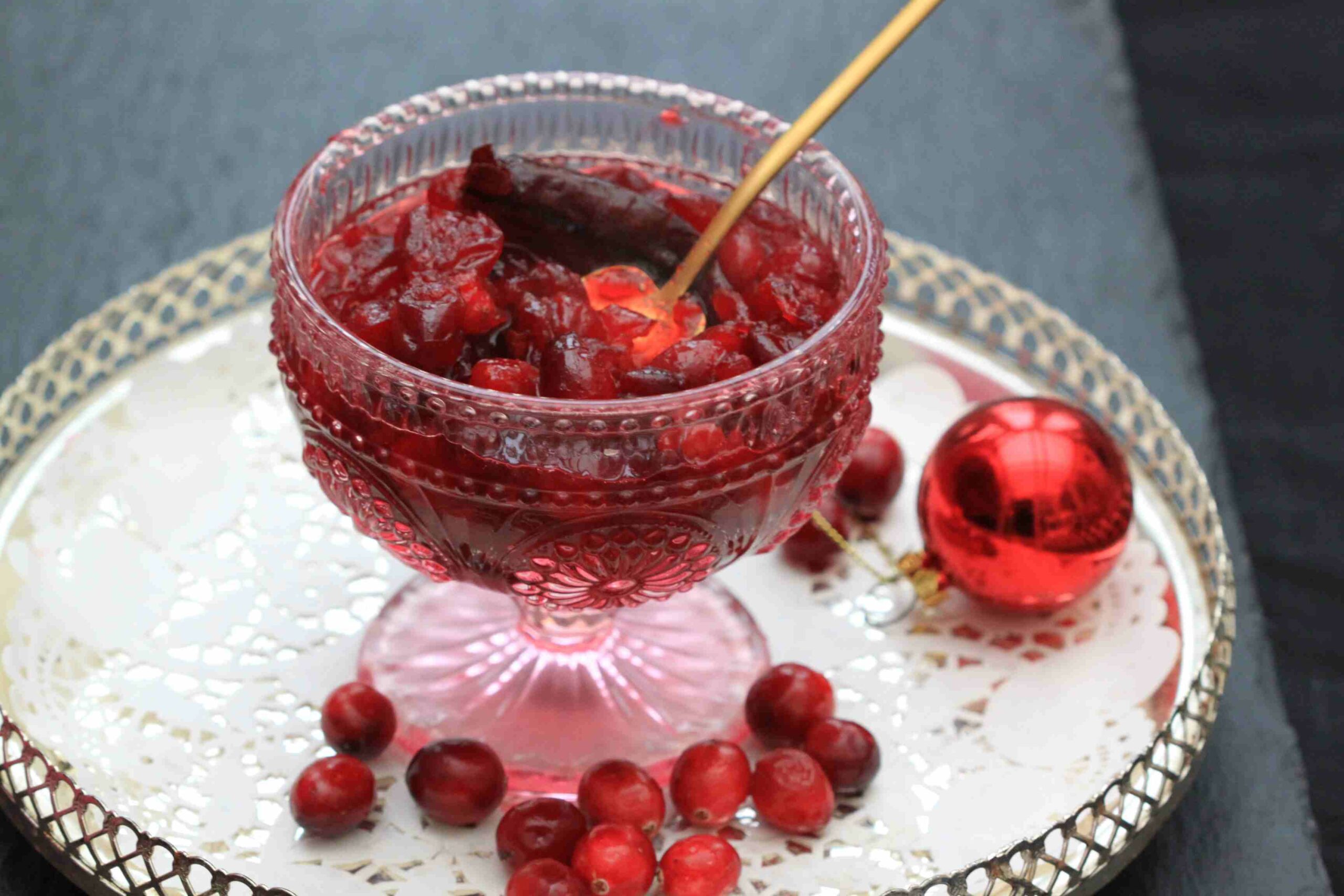 The cranberry chutney is a great add at the traditional Christmas lunch