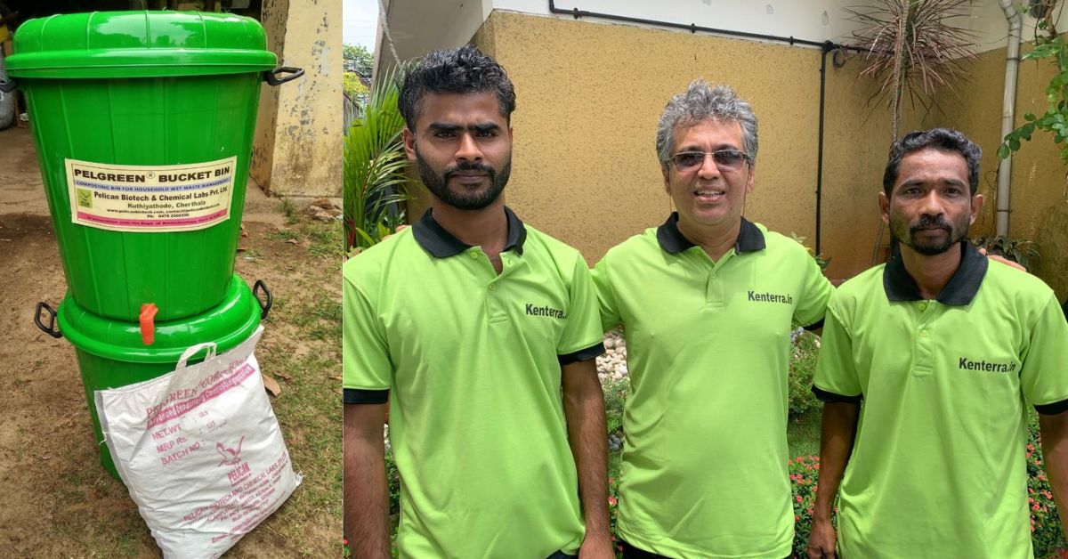 Dr Manoj launched his venture ‘Kenterra’ and developed a technology to compost waste at the source.