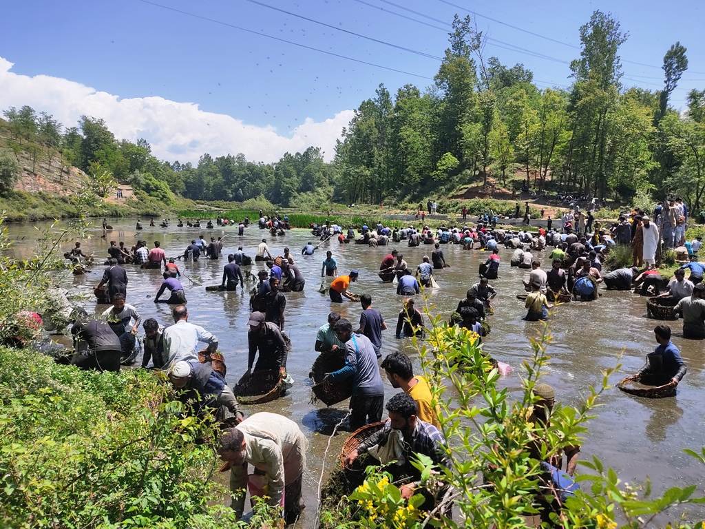 The annual cleaning event at Panzath Nag sees villagers from across six villages clean the lake
