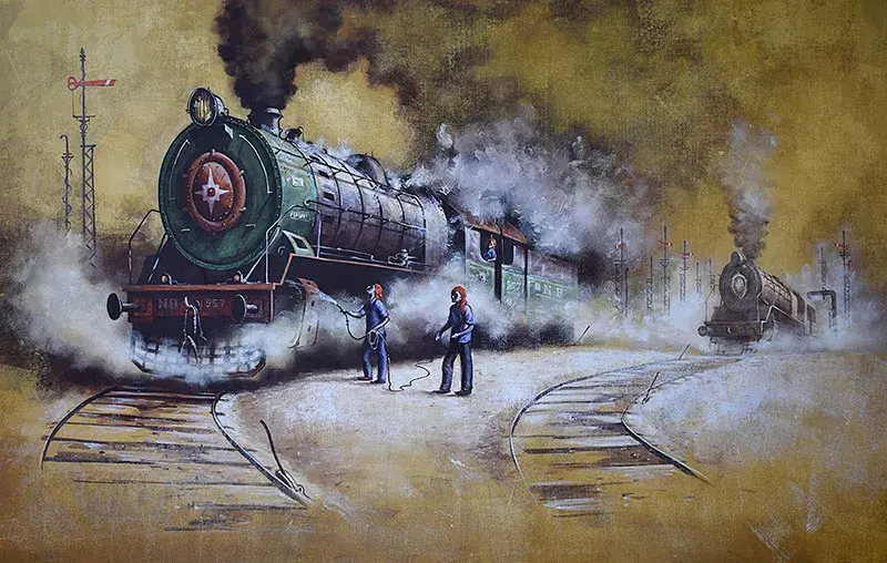 Kishore often took journeys in locomotives when he was a child