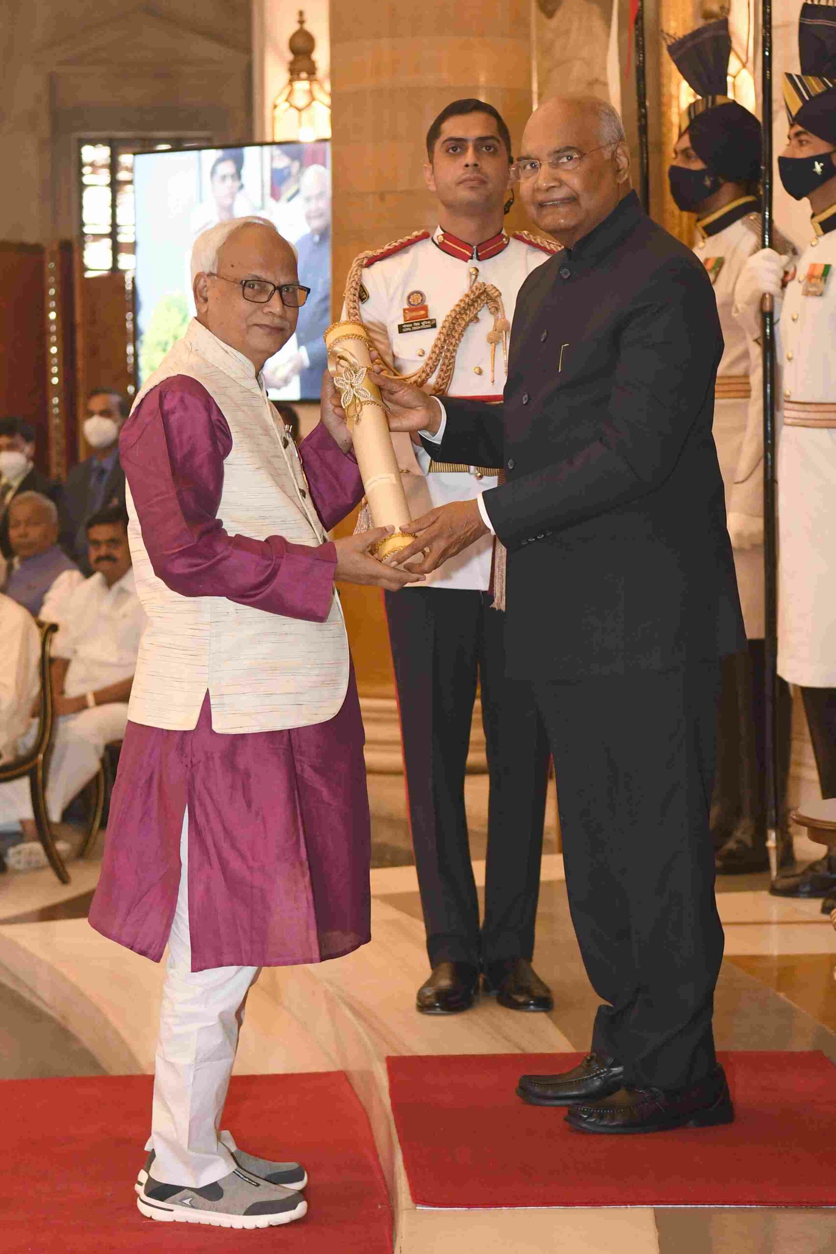 Dr Arunoday Mondal receiving the Padma Shri in 2020