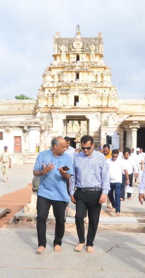 Arun Pai with India's Sherpa Amitabh Kant at the G20 Culture Summit