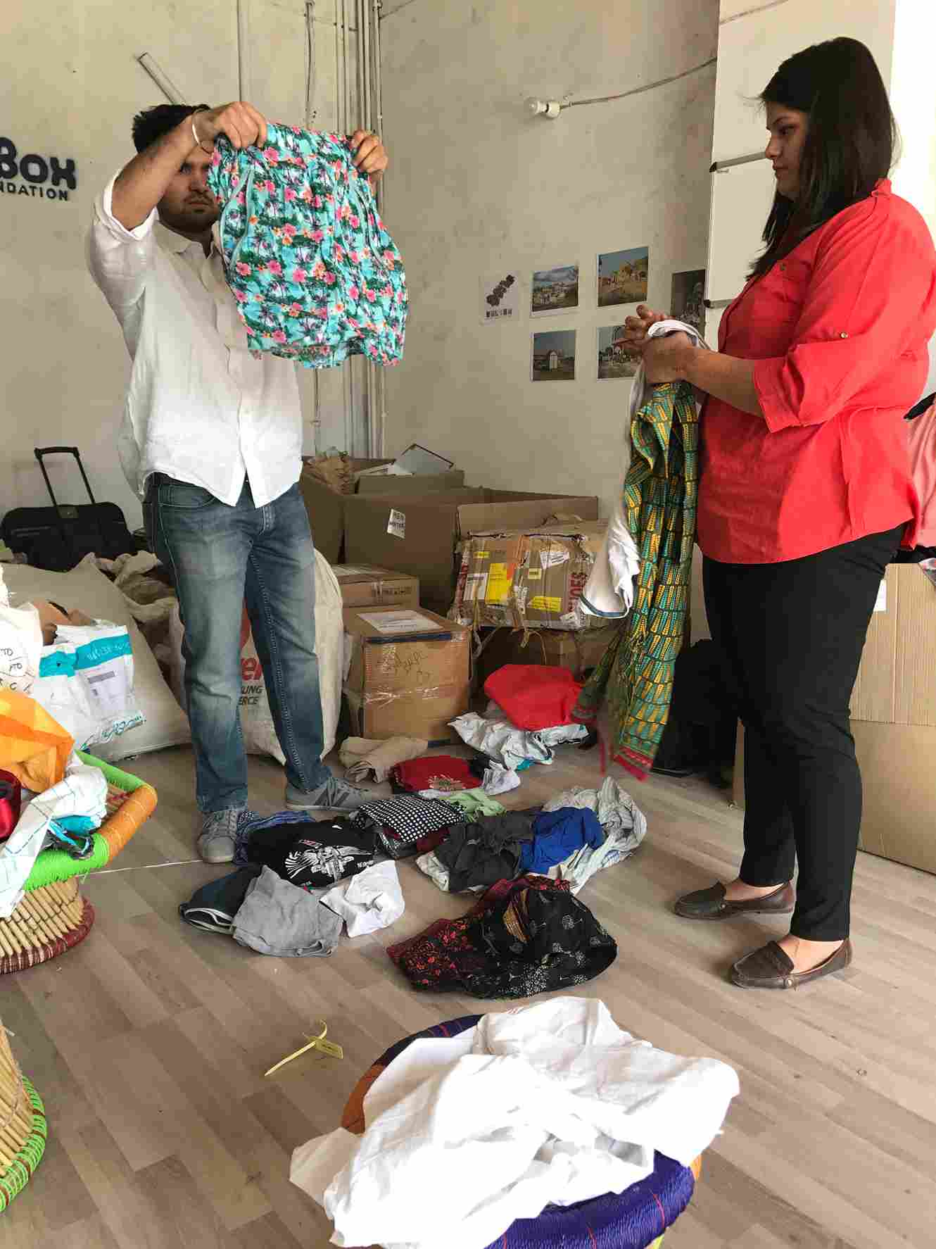 At the Gurugram centre the clothes are sorted and recycled and then redirected to remote villages