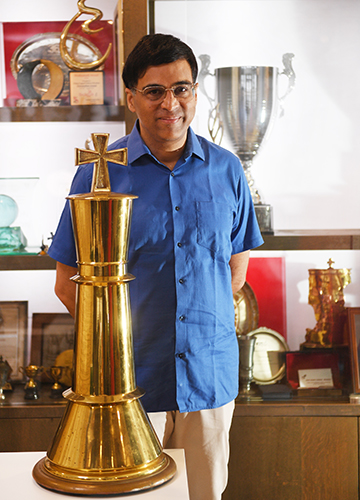 St Thomas - 2021 Chess Champ Viswanathan Anand - Souvenir Sheet  ST210430b-gold