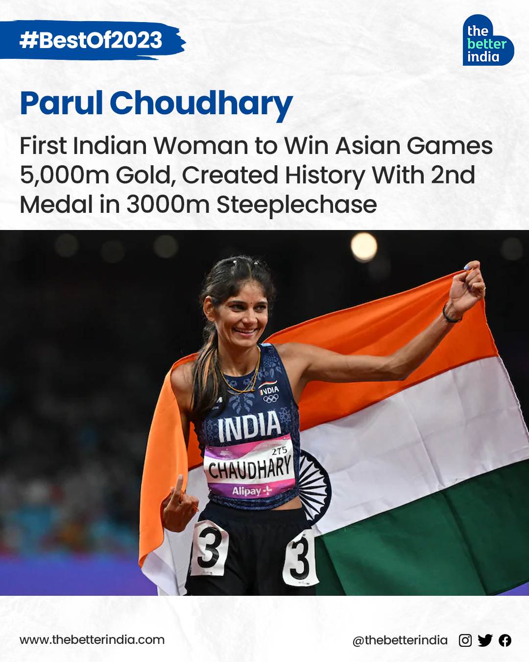 Parul Choudhary won two medals at the Asian Games