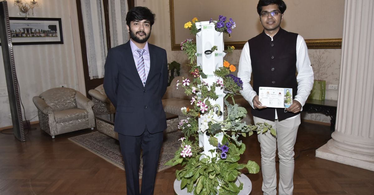 Prakhar and Tanay launched ‘Macrogardens’ to make aeroponic towers.