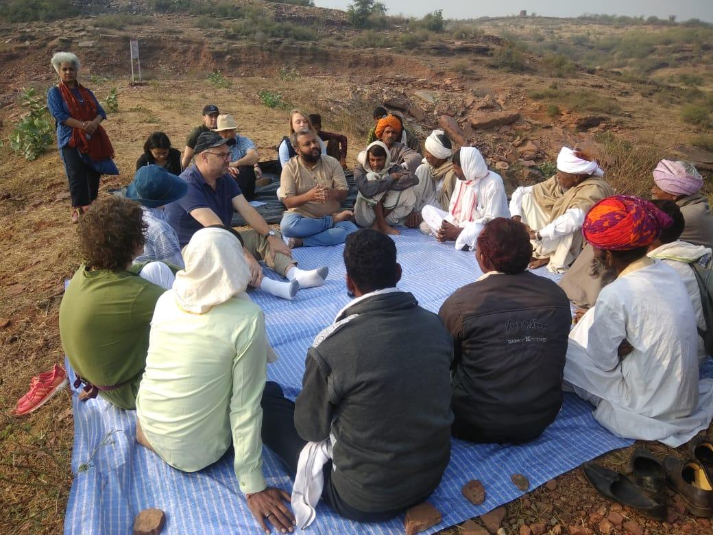Maulik Sisodia engages with villagers in remote areas to help them with problems pertaining to water conservation
