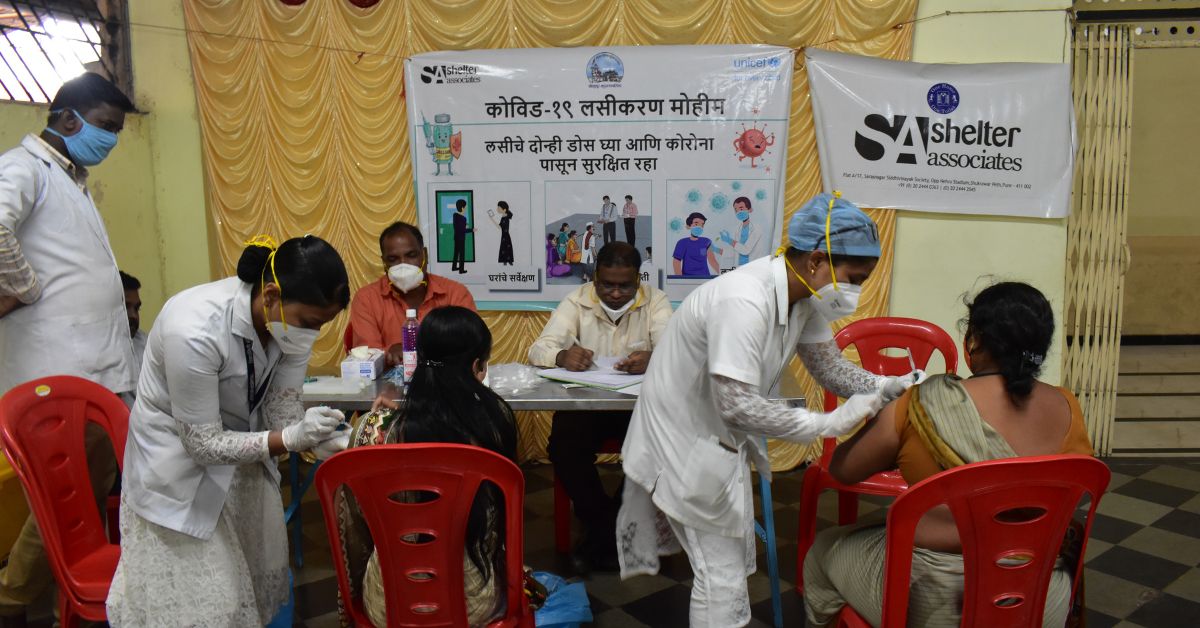 During the COVID-19 pandemic, Shelter Associates conducted various vaccination and testing camps in the slum areas