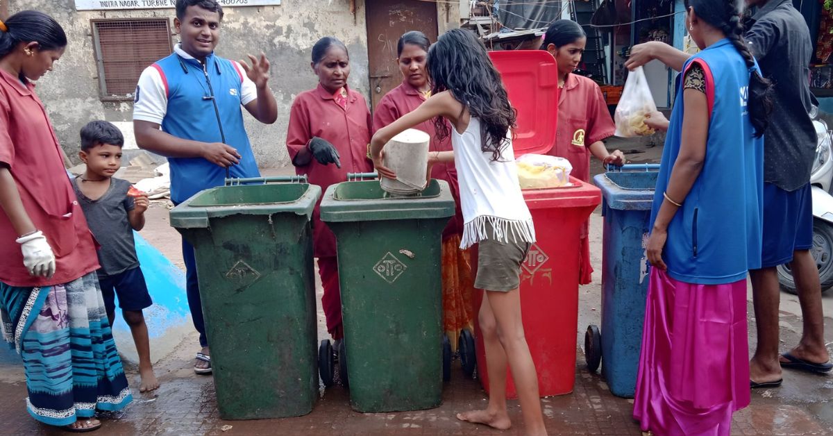 Waste segregation practices are inculcated in the people residing in the slum areas
