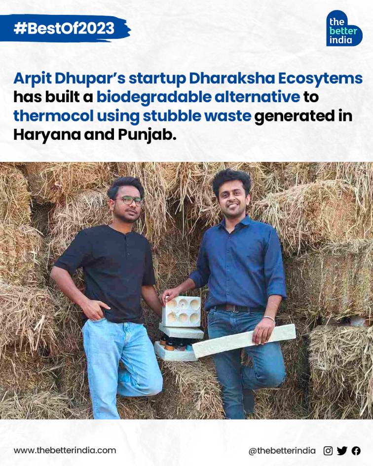 Daraksha Ecosytems have procured 250 tonnes of paddy stubble 
