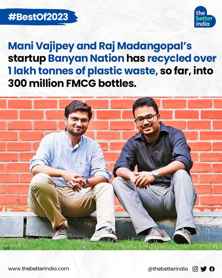 The startup has produced over 300 million FMCG bottles from recycled plastic in the past year.